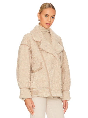 LAMARQUE-Badu-Oversized-Faux-Shearling-Jacket-Beige