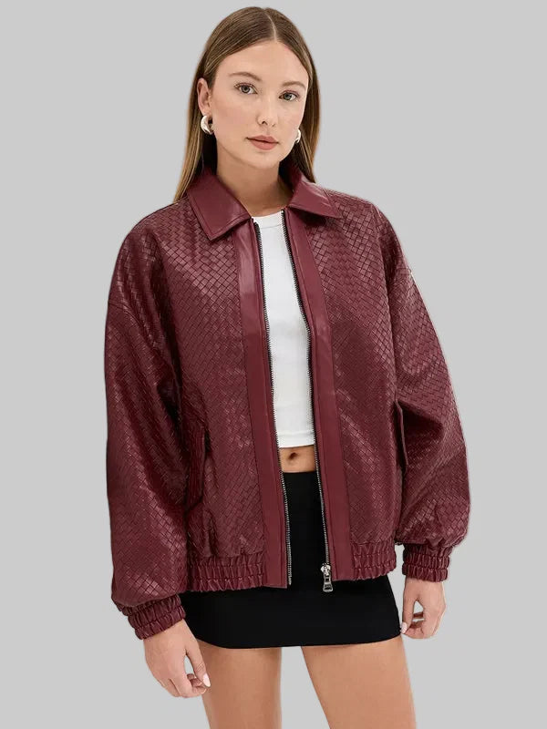 LIONESS-Burgundy-Kenny-Bomber-Jacket