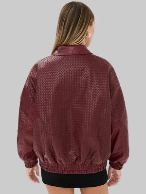 LIONESS-Kenny-Bomber-In-Burgundy-Jacket