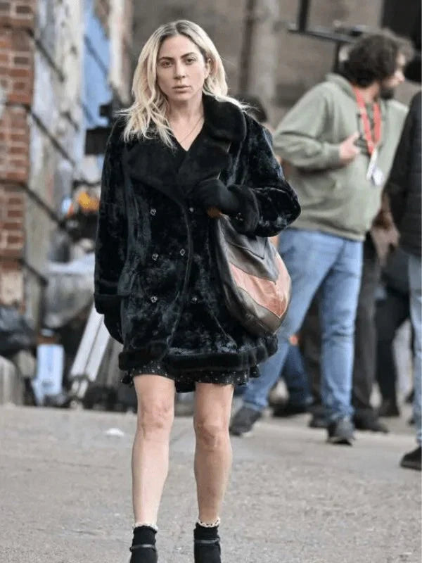 Joker 2024 Lady Gaga Black Coat
