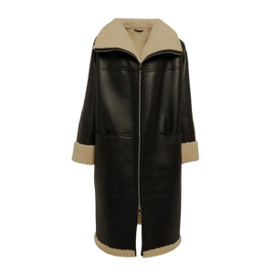 Shearling Coat Style Leather Duster For Women Zing Apparel