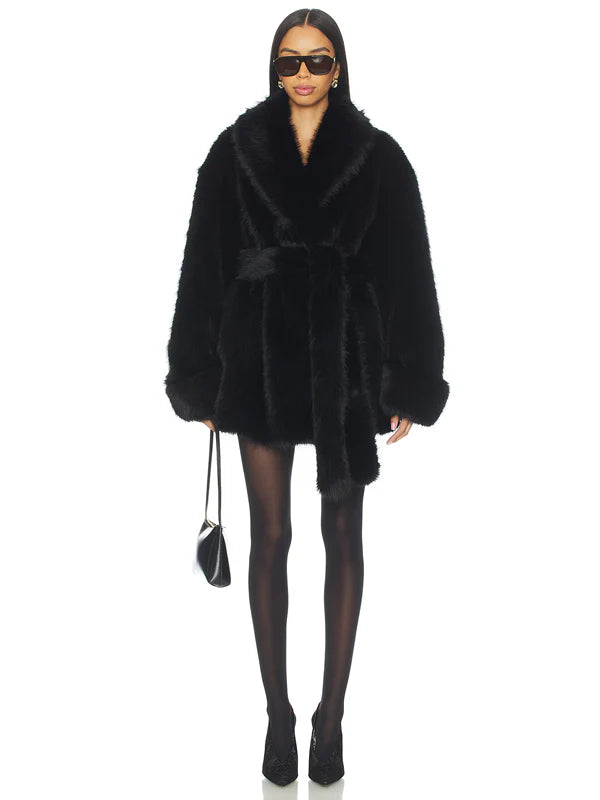 Lovers-And-Friends-Margot-Faux-Fur-Coat-Black