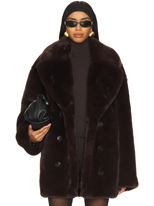 Lovers-And-Friends-Wainscott-Faux-Fur-Jacket-In-Brown