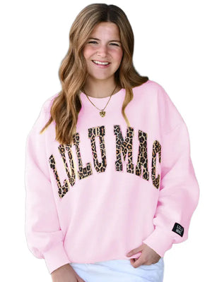 Lulu Mac Sweatshirt Cheetah Print Pink