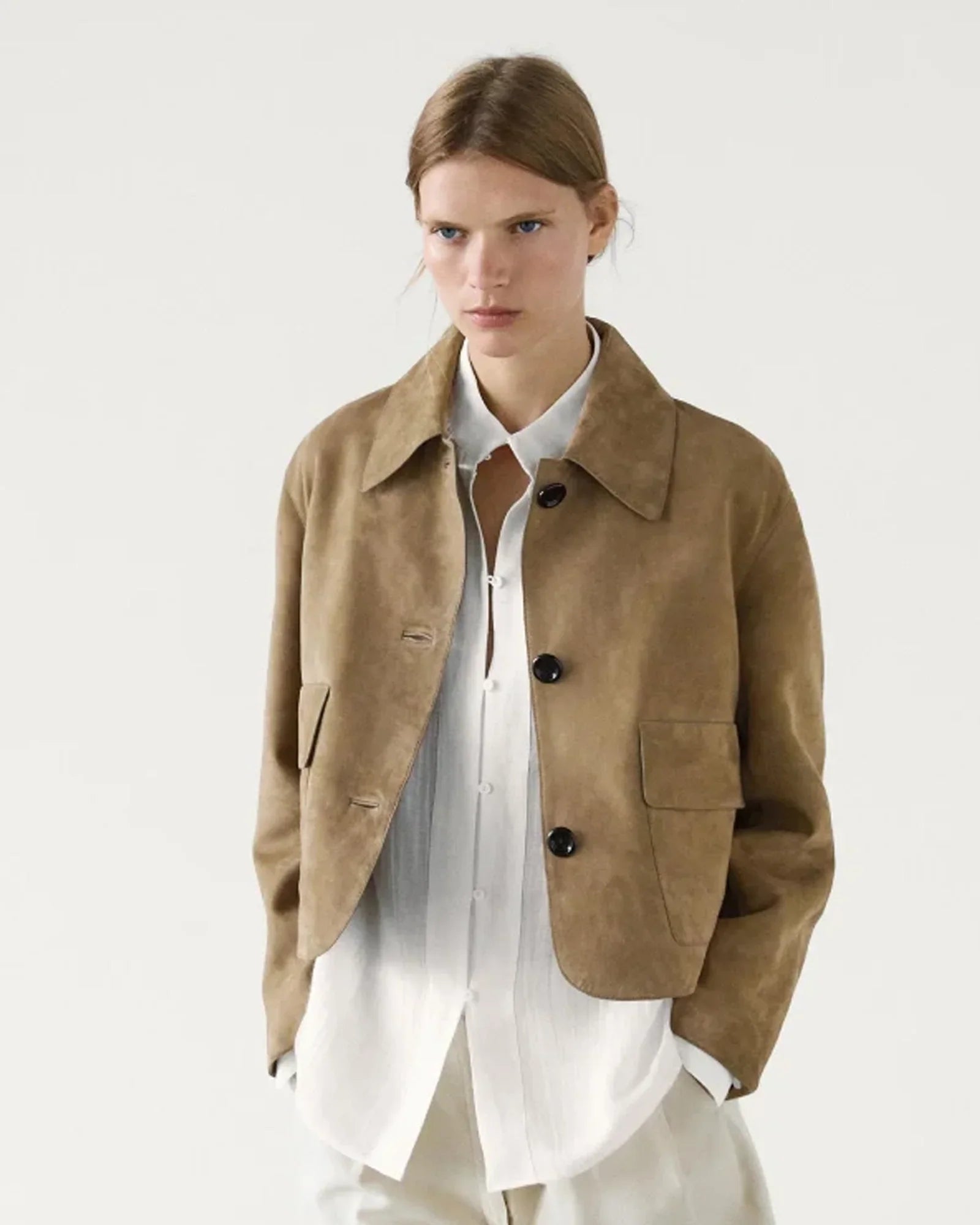 Massimo-Dutti-Brown-Suede-Leather-Jacket