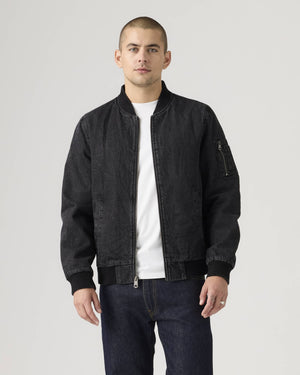 Men’s Levi’s blue denim jacket front view