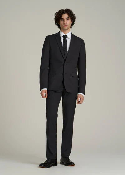 Men’s black suit coat