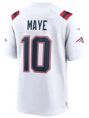 Mens-Nike-Drake-Maye-New-England-Patriots-Player-Game-White-Jersey