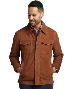 Mens-Suede-Bomber-brown-Jacket