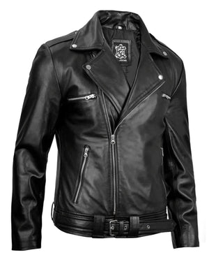 Mens Leather Motorcycle Jacket