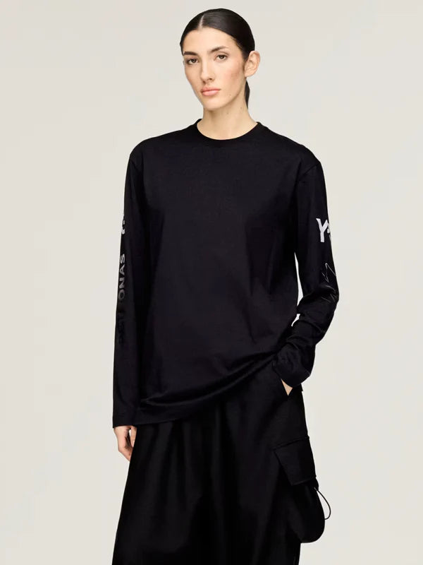Mercedes-Y-3-Chaos-Logo-Black-Shirt