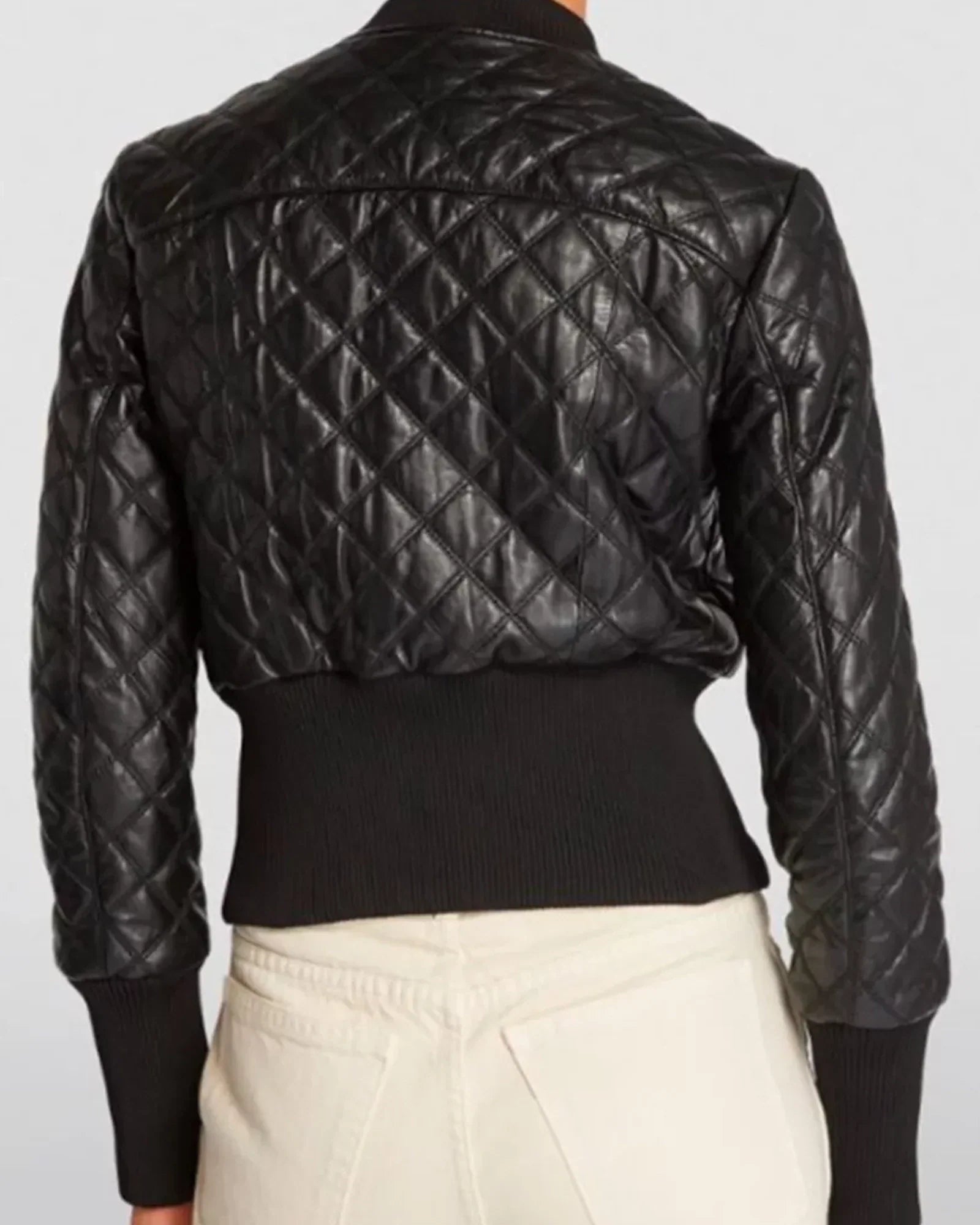 Michelle-Keegan-Fool-Me-Once-2024-Black-Quilted-Jacket-BackView