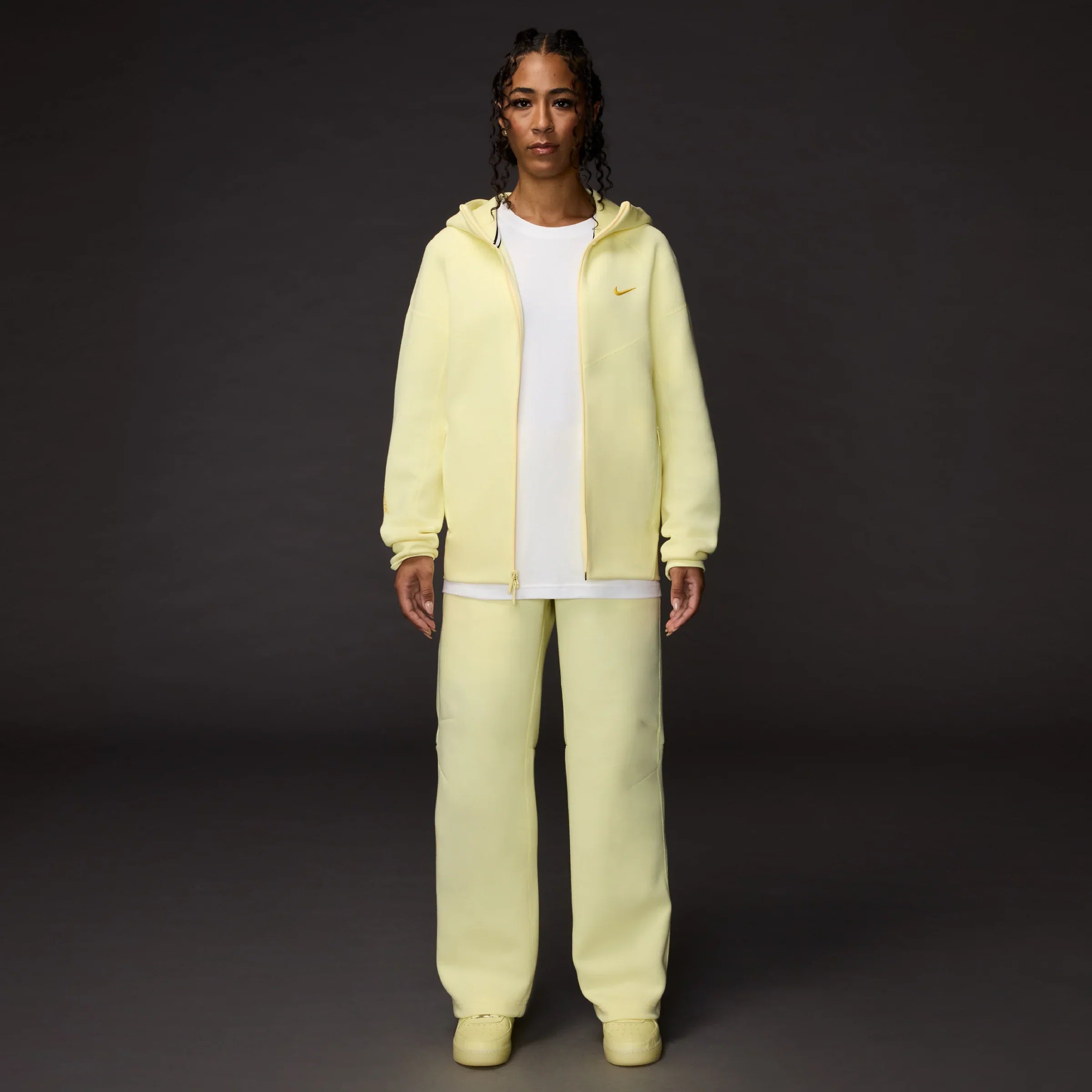 Nike-Nocta-Tech-Fleece-Full-Zip-Up-Hoodie-Citron-Tint