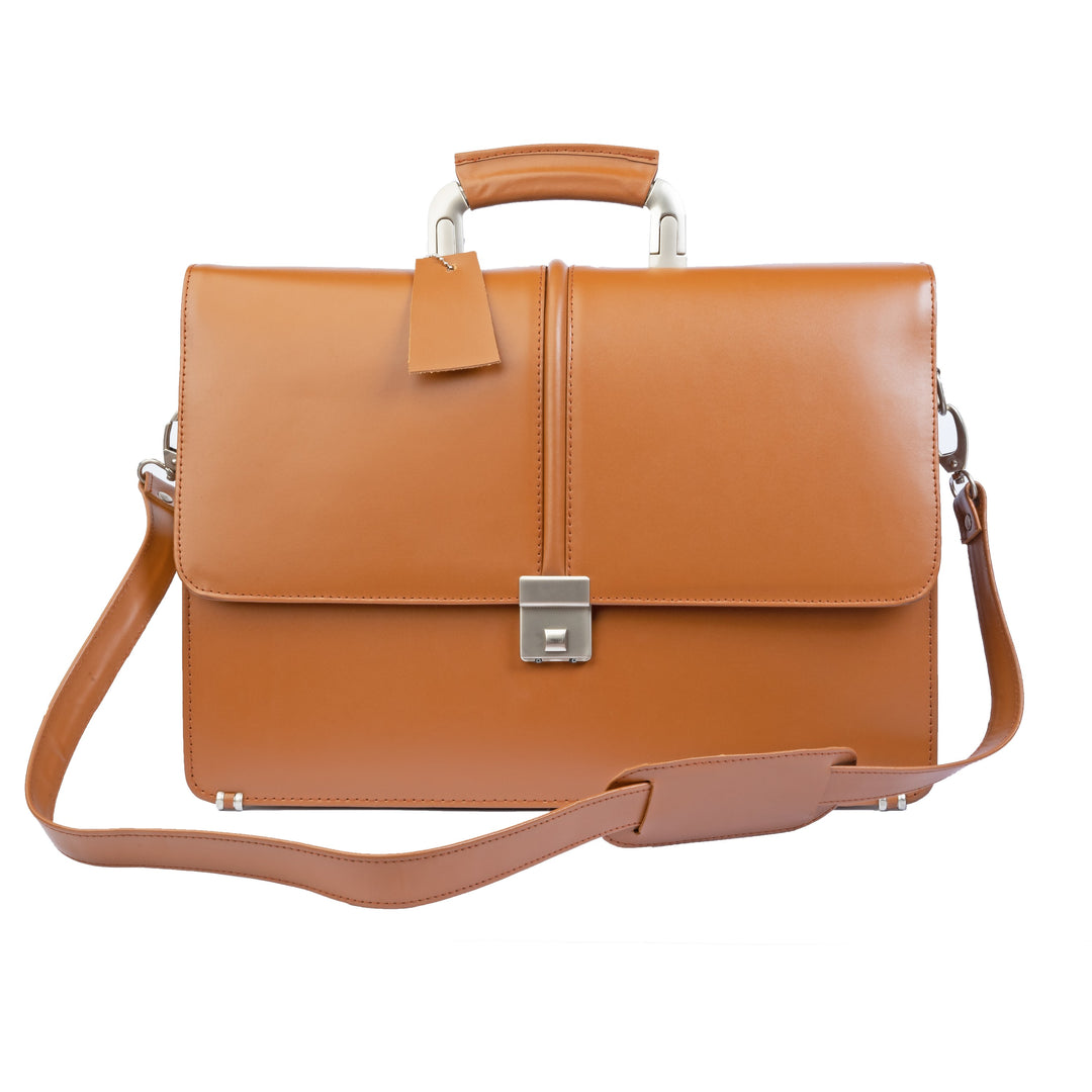 Modern Leather Office Bag with Lock Zing Apparel