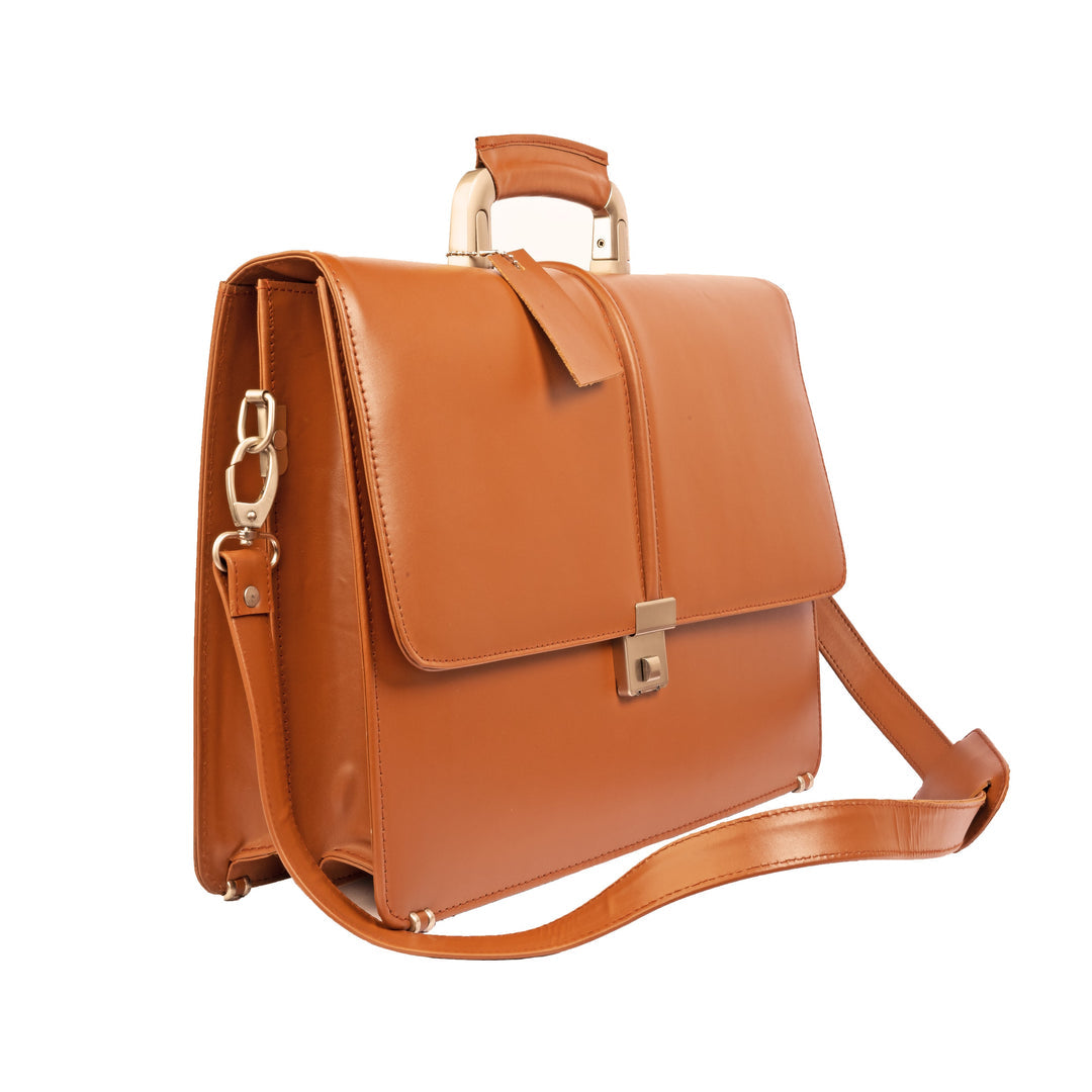 Modern Leather Office Bag with Lock Zing Apparel