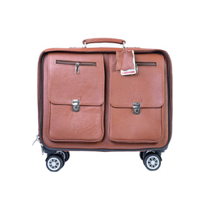 Best Travel Trolley Bag/Suitcase, Brown Zing Apparel
