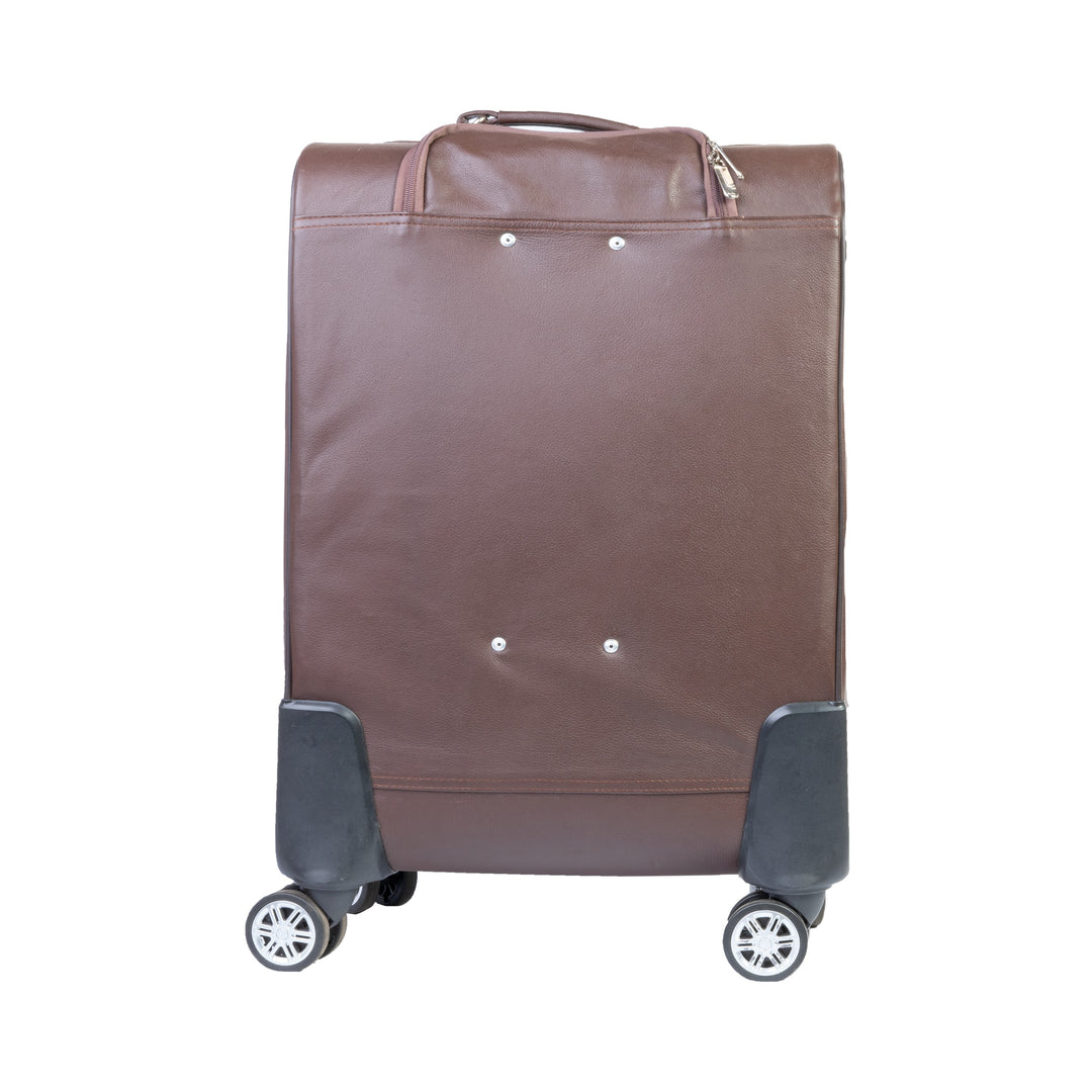 Modern Spin Leather Cabin Trolley Bag Zing Apparel
