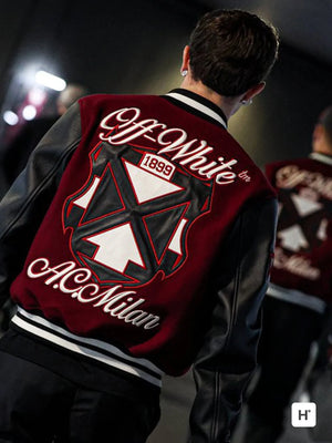 Off-White-X-AC-MILAN-Bordeaux-Varsity-Jacket