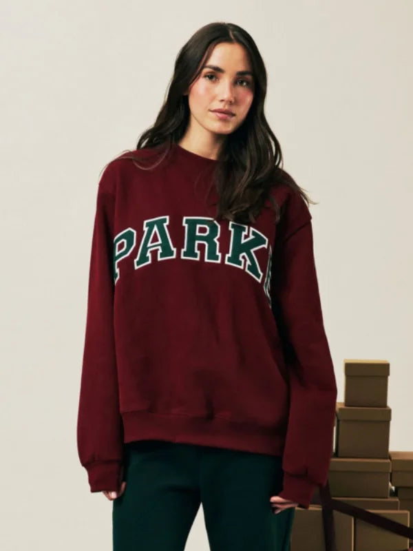 Parke Holiday Plaid Varsity Mockneck Sweatshirt