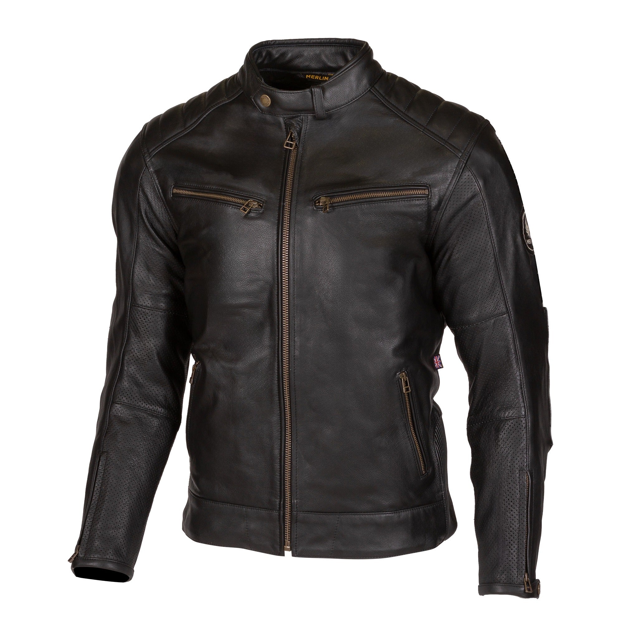 Perforated Leather Motorcycle Jacket