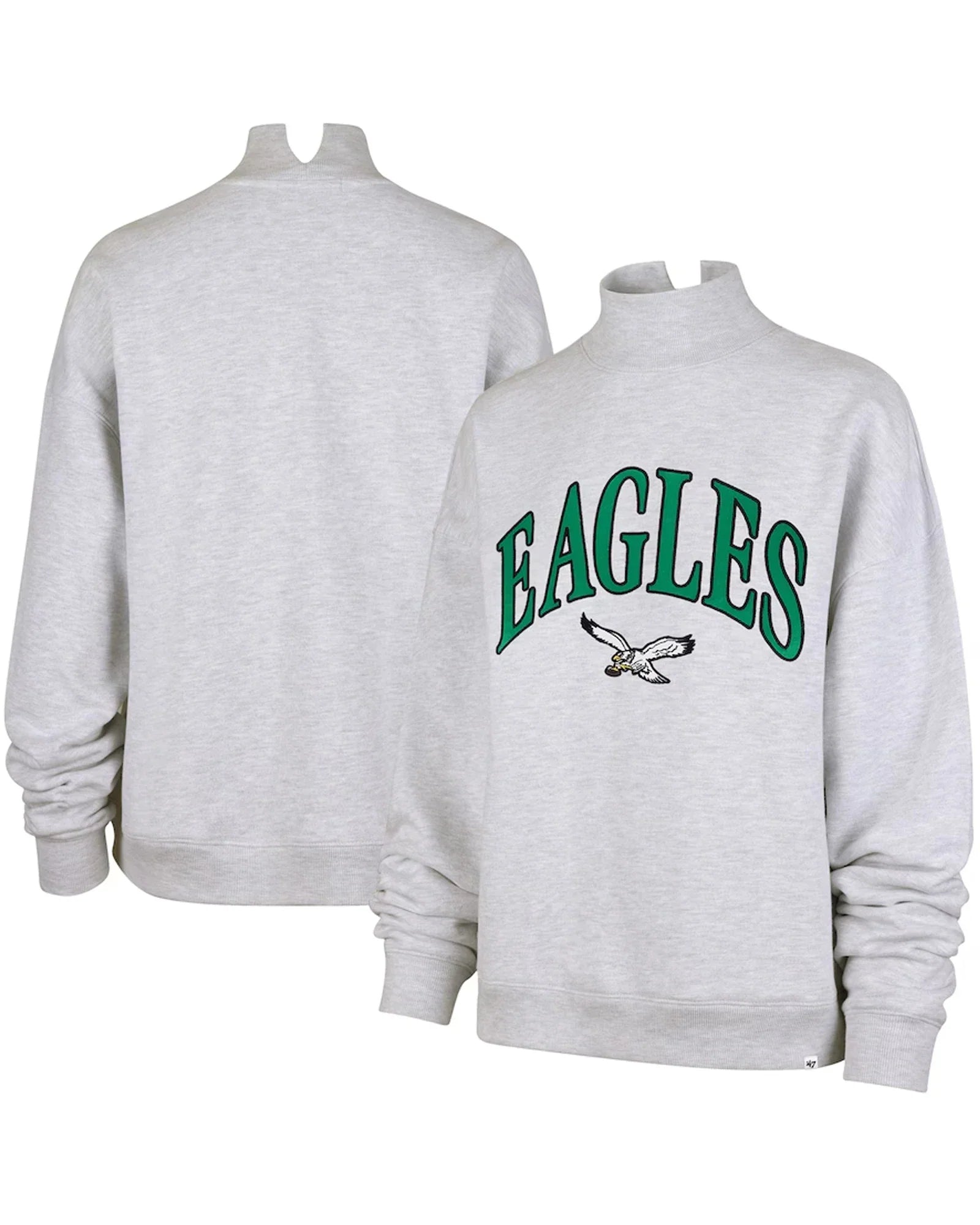 Philadelphia-Eagles-Mock-Neck-White-Sweatshirt