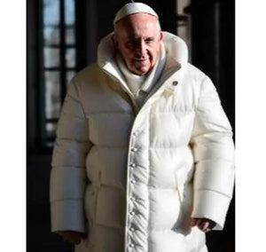 Pope-Francis-White-Puffer-Hooded-Coat