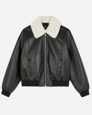 Primark-Bomber-Leather-With-Shearling-Collar-Jacket