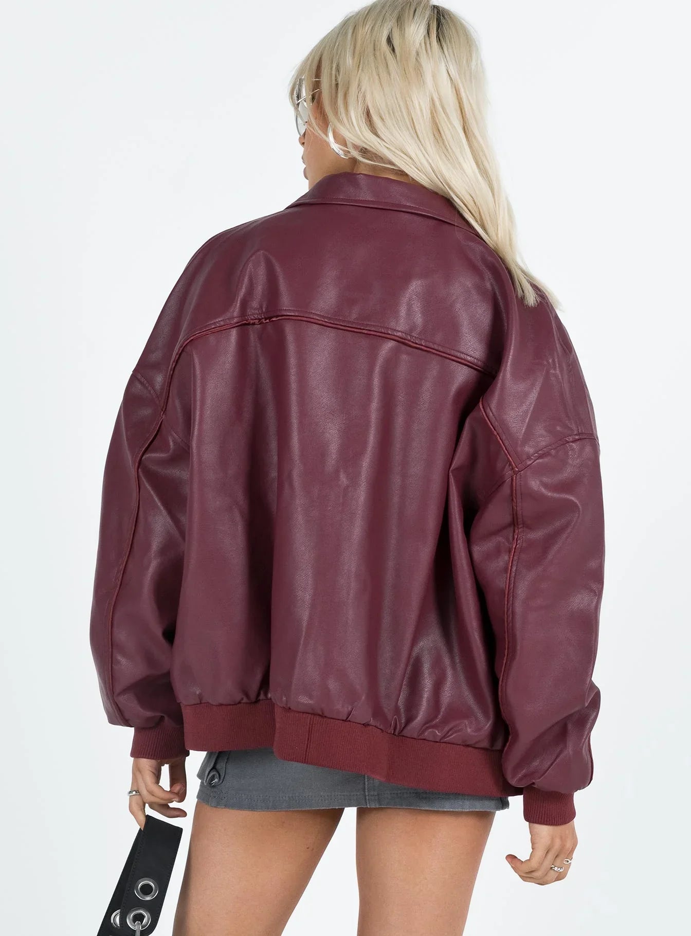 Princess-Polly-Burgundy-Goldsmith-Faux-Leather-Bomber-Jacket-Back