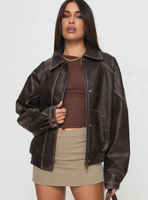 Princess-Polly-Jaxton-Faux-Leather-Jacket-Brown