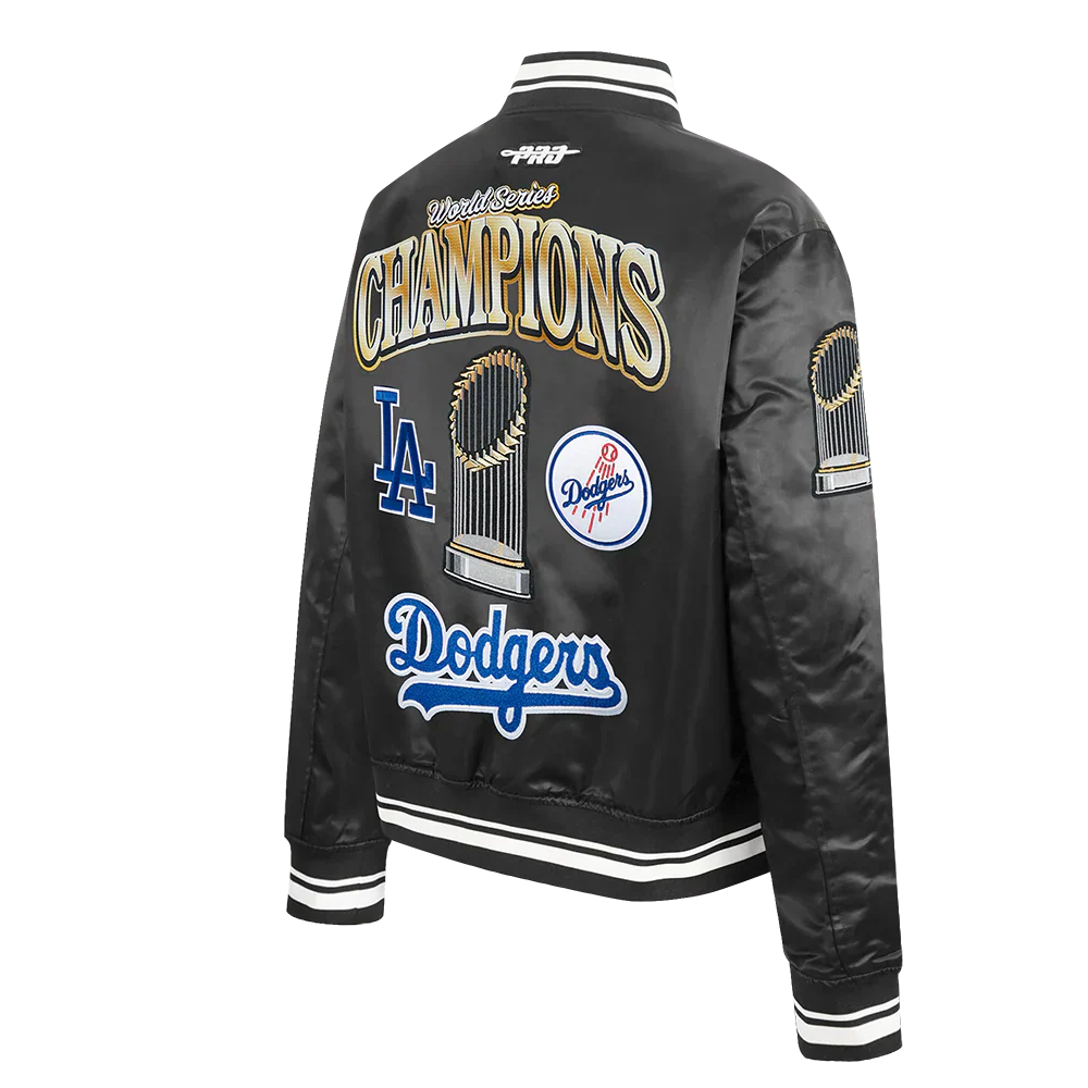 Pro Standard MLB Los Angeles Dodgers World Series Womens Rib Satin Jacket Buy