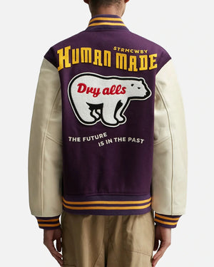 Purple-Human-Made-Varsity-Jacket
