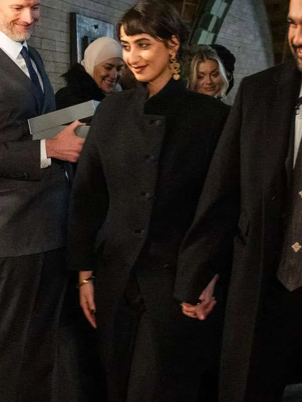 Rama Duwaji Black Wool Coat