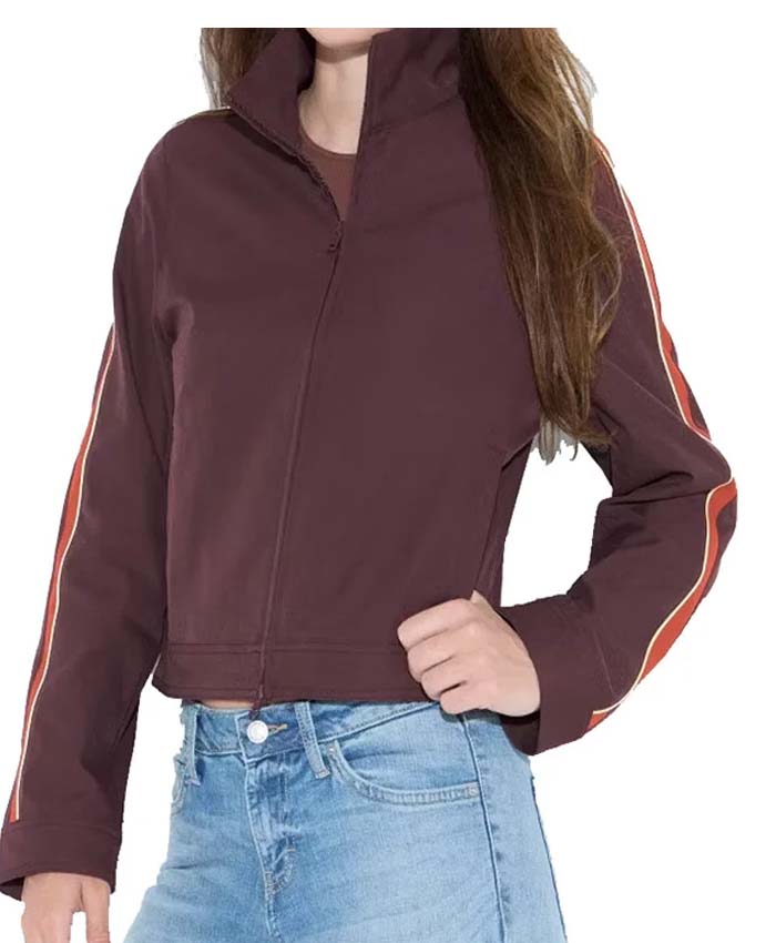 S01 Sherry Cola Wild Vacation Rentals Maroon Jacket