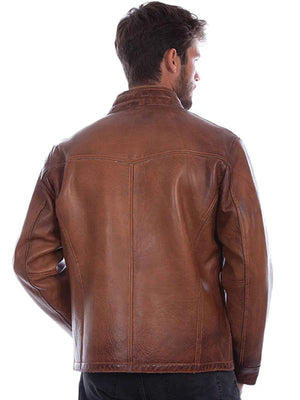 Scully Leather Jacket Brown Back