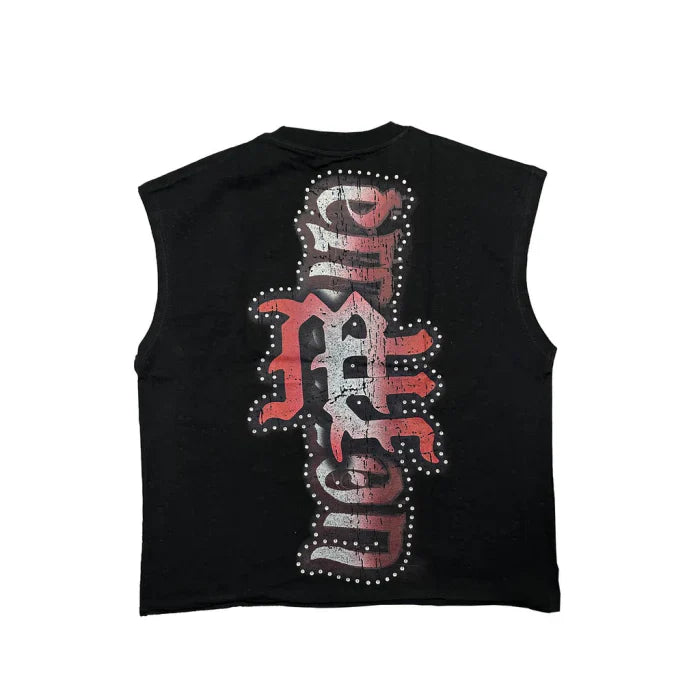 Sleeveless Mixed Emotion Shirt For Sale