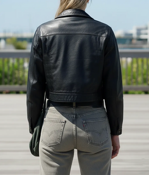 Sophie Turner Steal Black Leather Jacket