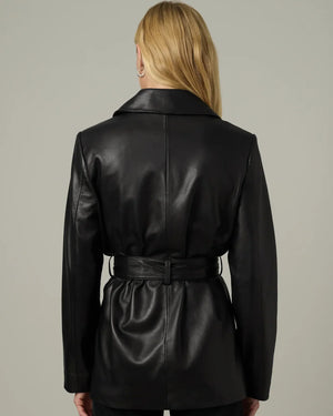 Stylish-Belted-Black-Leather-Jacket-Back