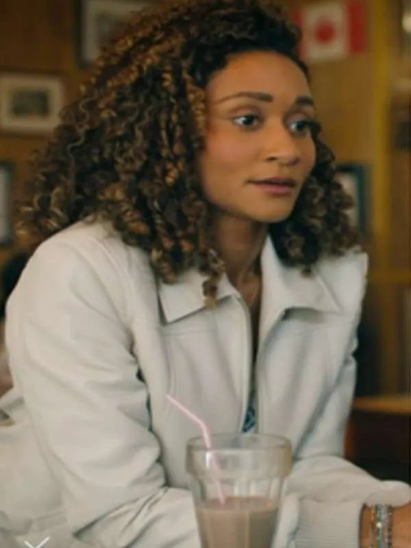 Sydney Shandon Sullivan’s Crossing White Leather Jacket