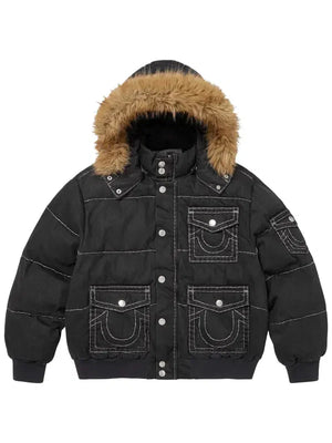 Supreme-True-Religion-Puffer-Jacket-Black