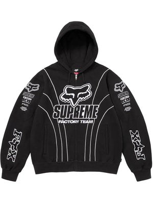 Supreme-X-Fox-Racing-Zip-Up-Hooded-Sweatshirt-Black