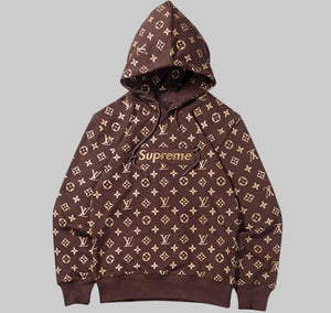 Supreme_LV_Hoodie_Brown