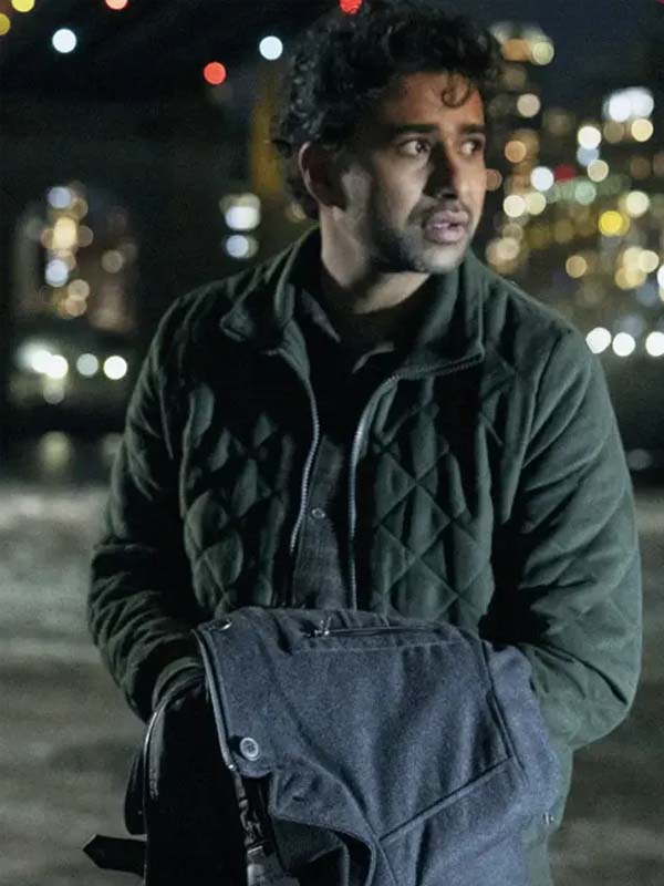 Suraj Sharma The Night Agent S03 Quilted Jacket
