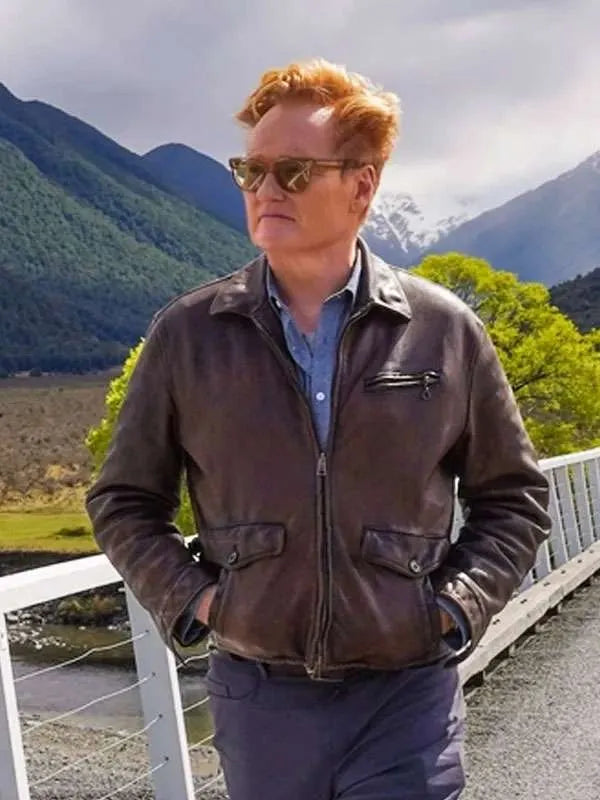 Conan O Brien Must Go S02 Brown Leather Jacket