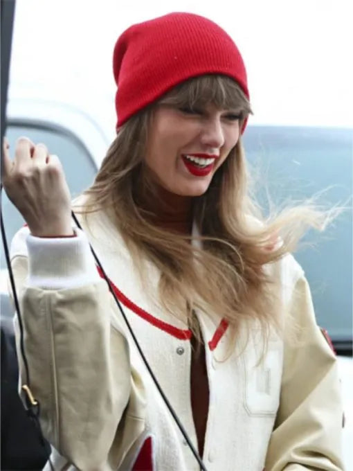 Taylor Swift Chiefs Bills Game CTFL Varsity White Jacket