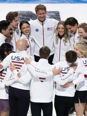 Team-USA-2026-Winter-Olympics-Save-The-Duck-White-Jacket
