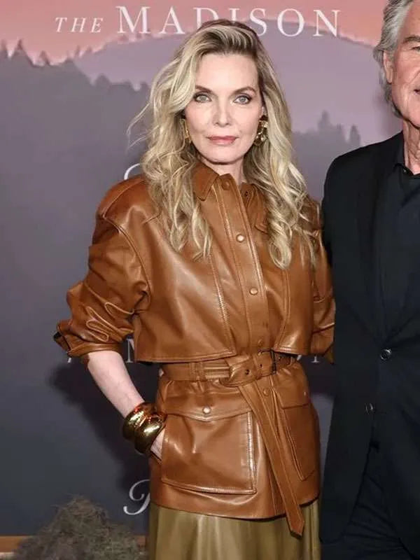 The Madison S01 Michelle Pfeiffer Premiere Brown Jacket