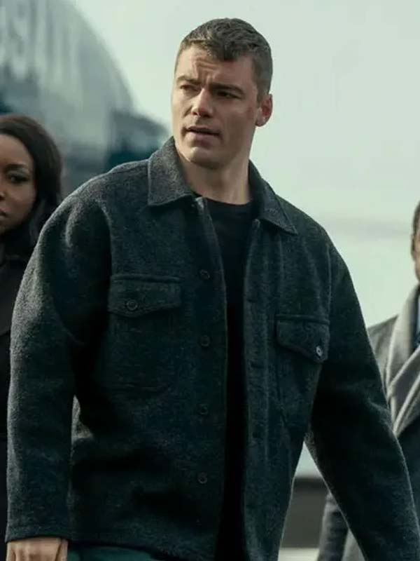 The Night Agent S03 Gabriel Basso Wool Grey Jacket