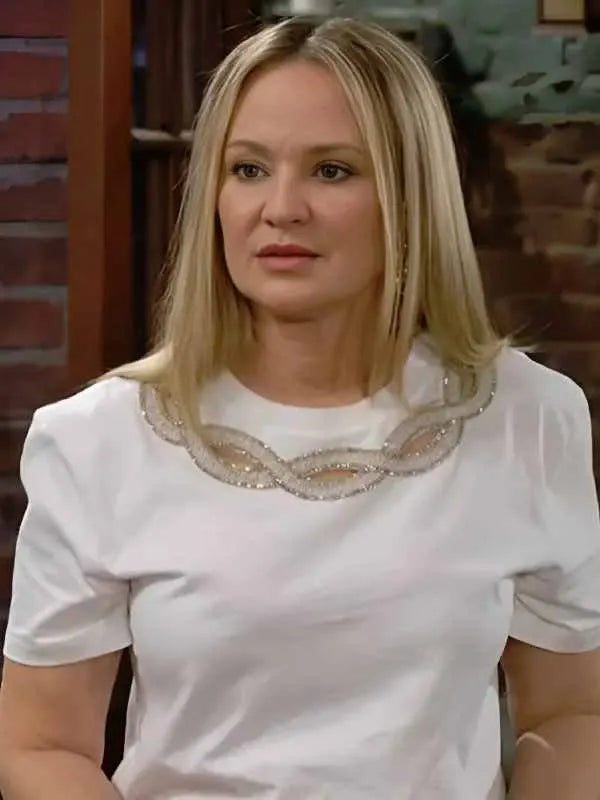 The Young and the Restless 2026 Sharon Case Rhinestone Trim Tee