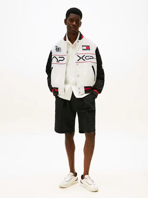 Tommy-Hilfiger-F1-Movie-Racing-Varsity-Jacket-White