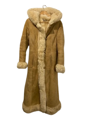 Vintage 70s Penny Lane Shearling Leather Coat